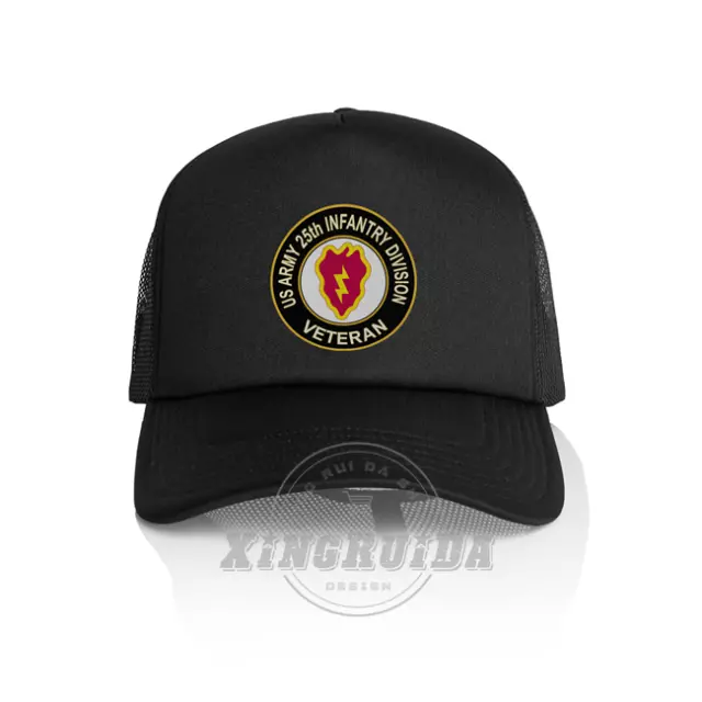 Army 25th Infantry Division Veteran Trucker Hat Mesh Cap Adjustable Baseball Cap