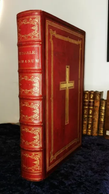 Missale Romanum Ex decreto Sacrosancti.. - Tours 1860 belle reliure livre ancien