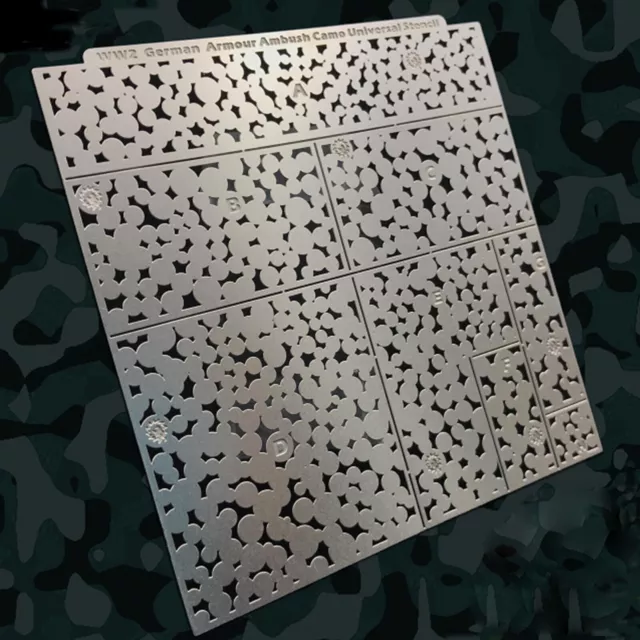 Camouflage Leakage Spray Stenciling Template DIY Plate For 1/35 Military Model