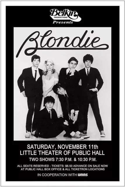 Blondie Framed Concert Poster, Cleveland