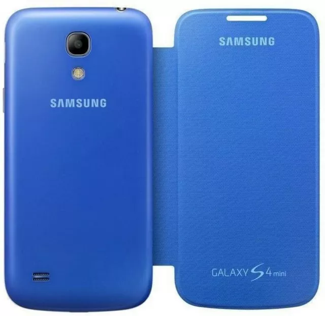Véritable étui à rabat bleu original Samsung i9195 Galaxy S4 - NEUF
