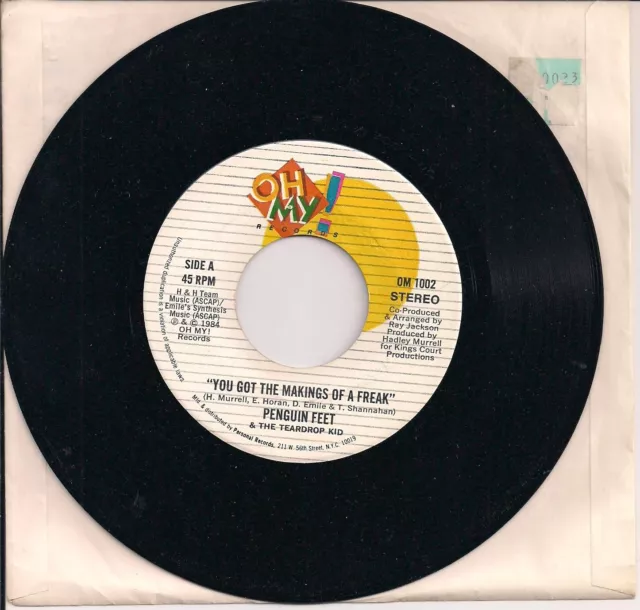 45 rpm record soul funk electro Penguin Feet Teardrop Kid Freak OH MY