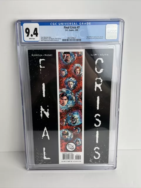 Final Crisis #7 DC Comics 2009 CGC Graded 9.4 White Pages Variant Cover
