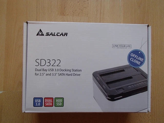 Station D'accueil Pour Disque Dur Double Baie 2,5/3,5 Pouces - Interface USB 3.0 + Lecteur De Cartes Multiples - Prise UE - Jusqu'à 6 To (disques Non Inclus)
