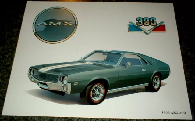 ★★1968 Amc Amx 390 American Motors Art Photo Print 68 69 70 Javelin★★