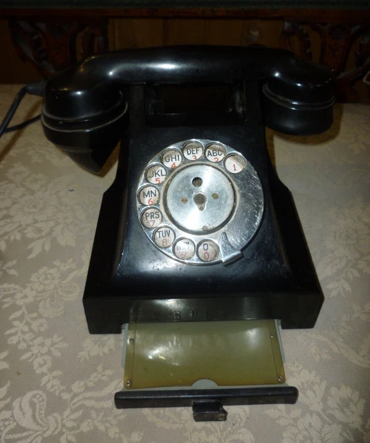 Antique Bakelite Telephone With Drawer