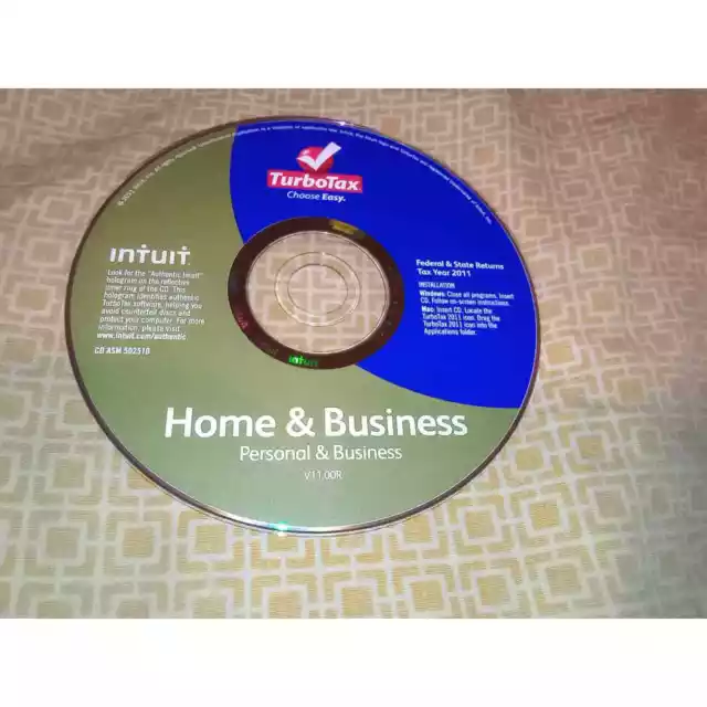 Turbotax Home and Business 2011 Federal & State Schedule C For Windows & Mac