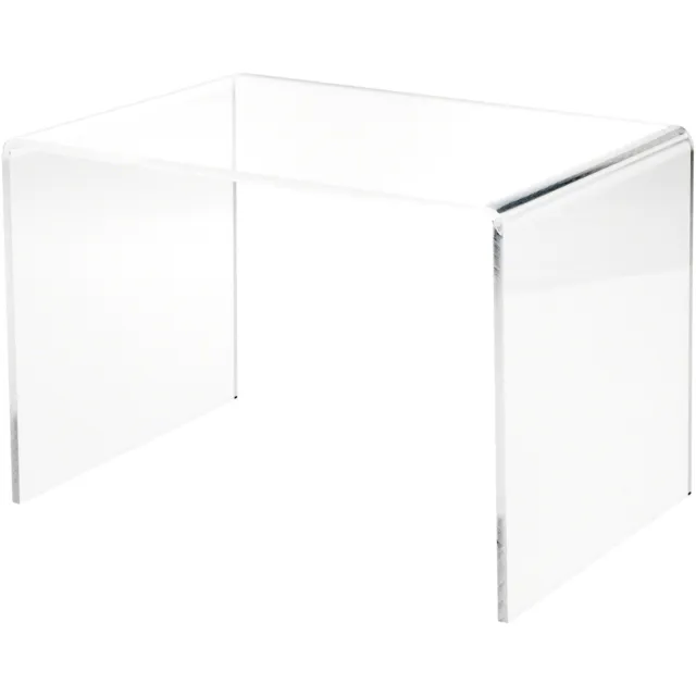 Plymor Brand Clear Acrylic Rectangular Riser, 8" H x 12" W x 8" D (1/4" thick)