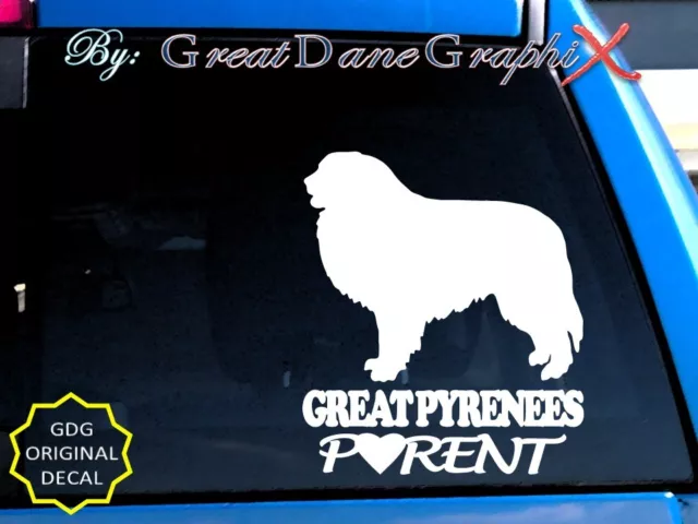 Great Pyrenees PARENT(S) - Vinyl Decal Sticker / Color Choice - HIGH QUALITY