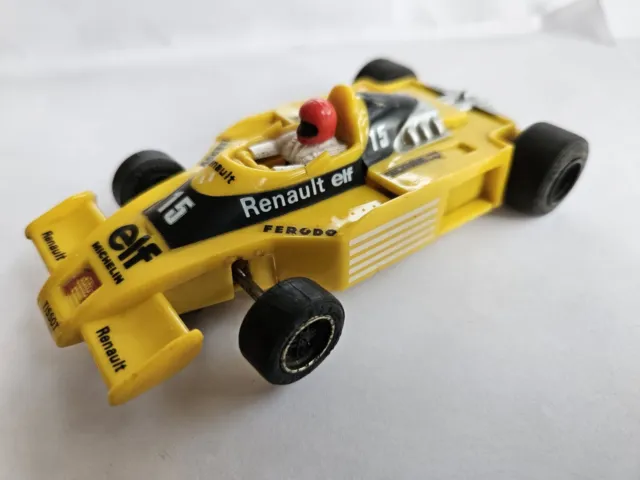 Scalextric Car F1 Grand Prix Yellow Renault Elf RS03 C134  1980 s