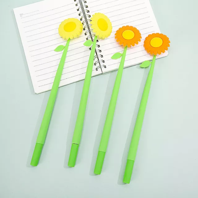 2 Pcs Kunststoff Sonnenblumen Stift Student Kinderparty Geschenk Kawaii 3