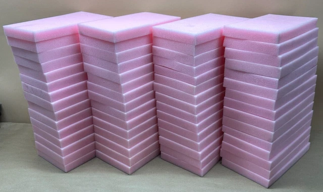 60 - Anti-Static Foam 9-3/4" x 5-3/8" x 1" Pink shipping foam (PK016)