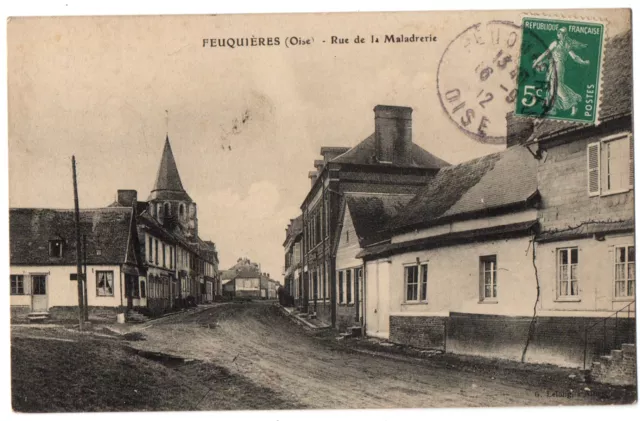 CPA 60 - FEUQUIERES (Oise) - Rue de la Maladrerie - Ed. G. Lelong
