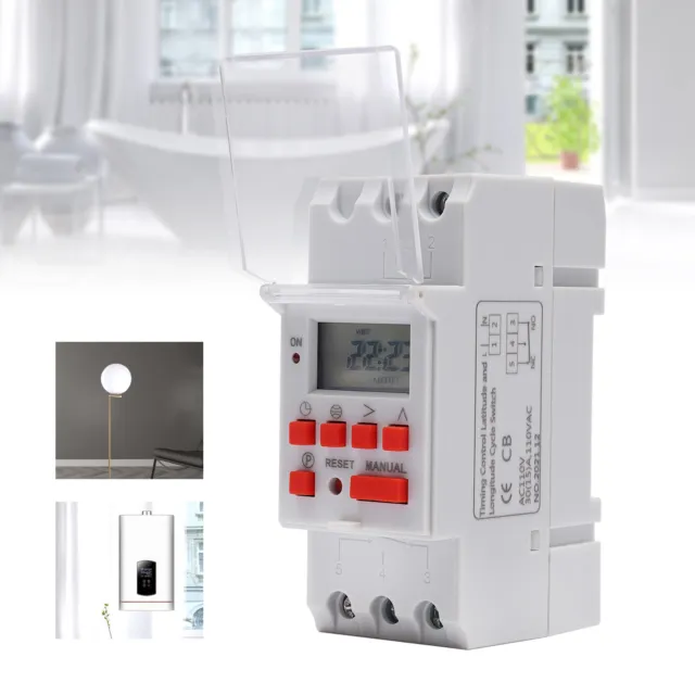 Astronomical DIN Rail Timer Switch Time Switch Control Smart Recognition Sunset