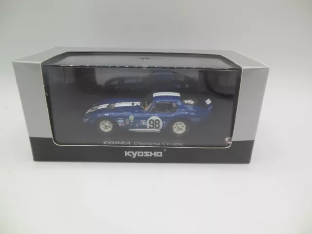 RARE KYOSHO 03051D Shelby Cobra Daytona Coupe Rn. 98 in Blue 1:43 Scale ...