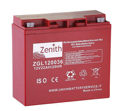 AGM BATTERIA AGM ZENITH 12V 100 AMPERE KIT POLI SERVIZI SCARICA LENTA CAMPER BARCA 