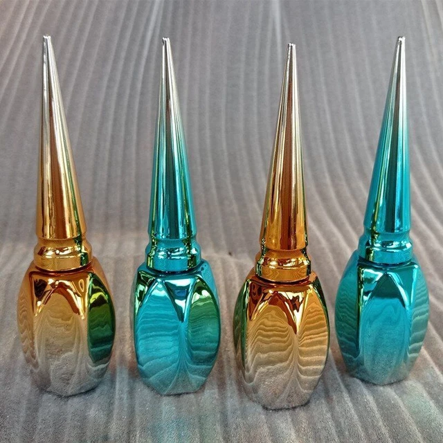 Ongle Verre Bouteilles Bleu Doré 15ml Vide Huile Vernis Gel Récipients 10 20 30