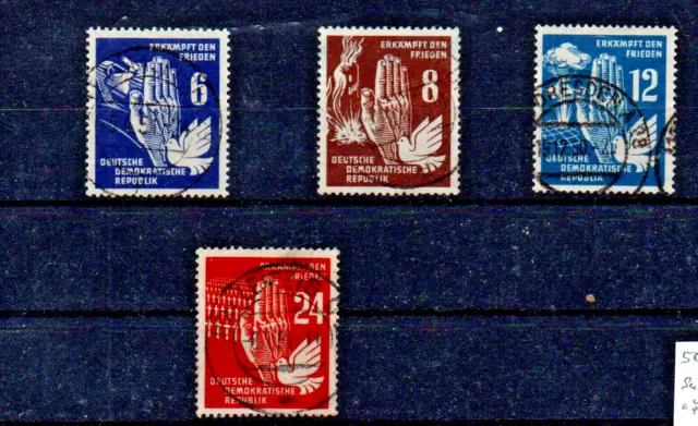 DDR, Mi Nr. 276 - 279, der kompl. Satz "FRIEDEN", 1. Auflage, o