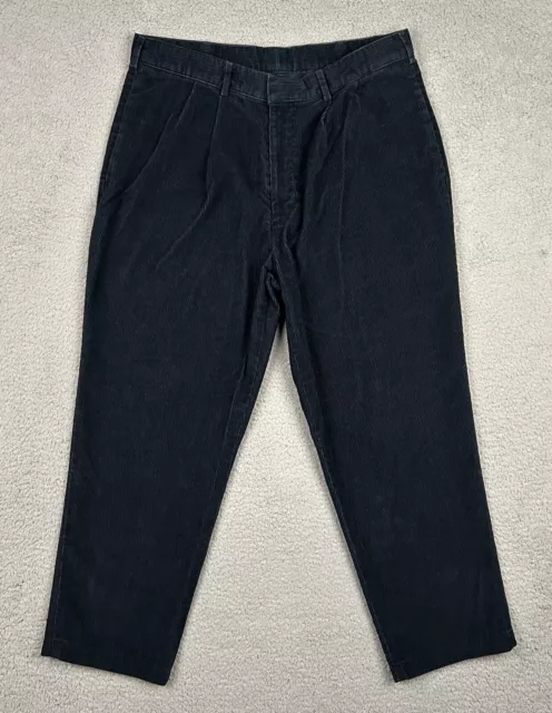 VINTAGE MEN'S DOCKERS Corduroy Navy Blue Straight Leg Pants Size 32x28 ...