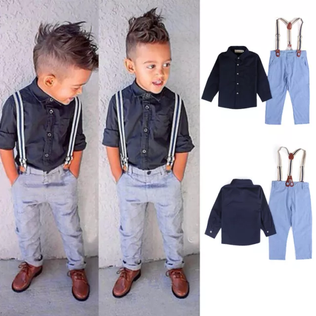 Abiti da gentiluomo bambini bambini tuta top casual pantaloni lunghi set vestiti bambino