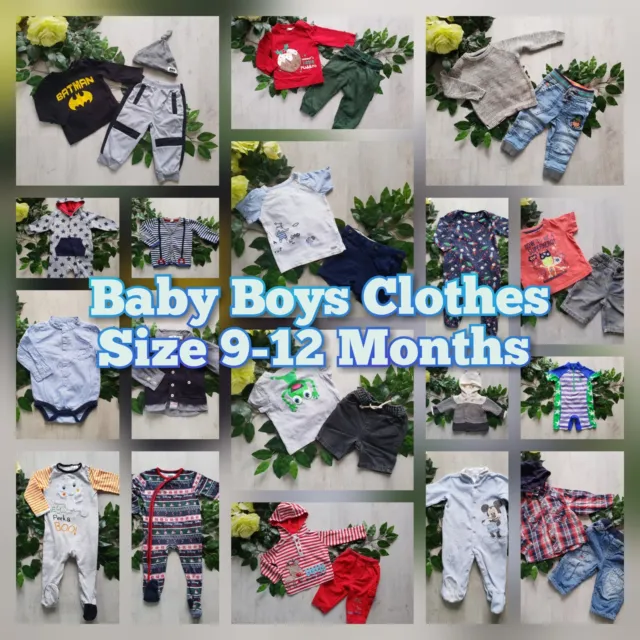 Baby Boys Clothes Built Make Your Own Bundle Job Lot Size 9-12 Months Set Outfit