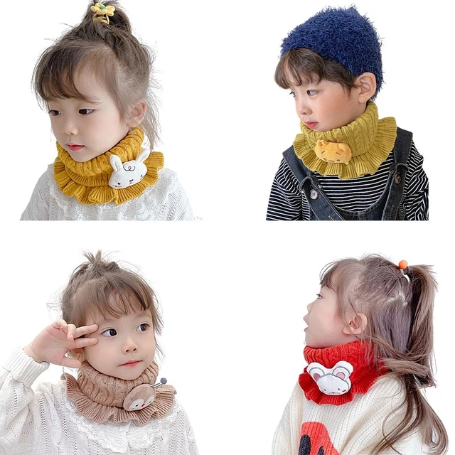 Soft Knitted Child Scarf Winter Collar Teenagers Neck Warmer Kid Winter Supplies