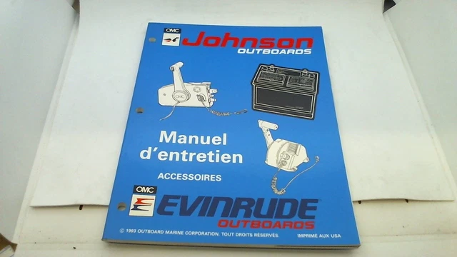 Manuel Entretien Accessoires Commande A Distance Evinrude Johnson 1993