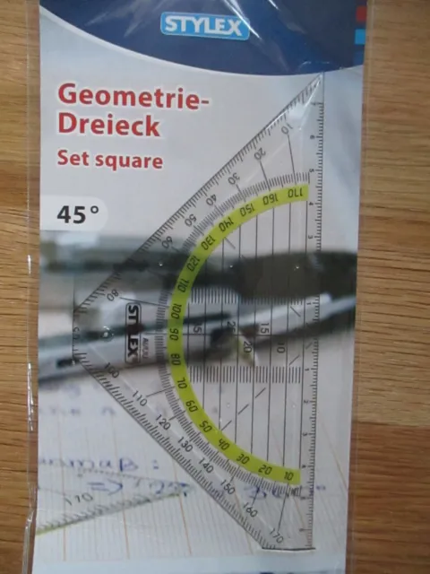 Geometrie - Dreieck * Mathematik * Schule * Winkel messen * Lineal * OVP *STYLEX