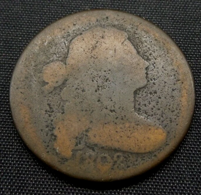 1802 Draped Bust Large One Cent 1c Coin - B363