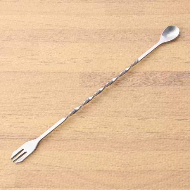 304 Stainless Cocktail Pick Swizzle Stick Steel Spoons Bartender Tool