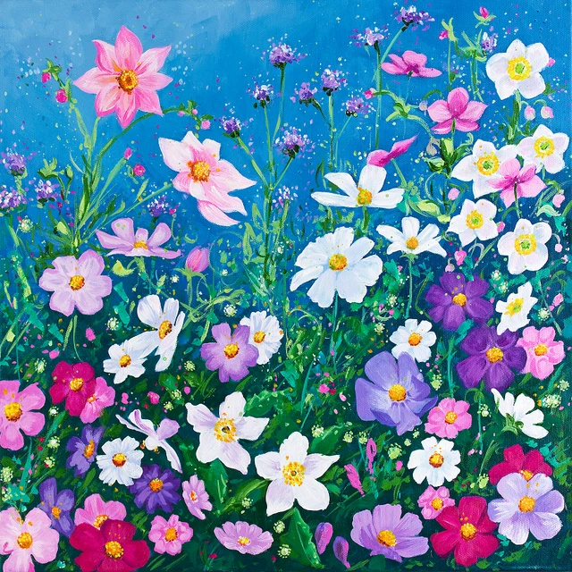 Wooden Jigsaw Puzzles For Adults - Cosmos Meadow (48 Piece Mini Jigsaw Puzzle)