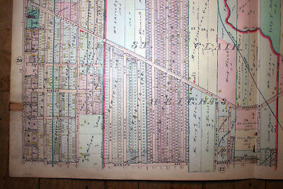 Detroit 1915 Plat Map Baist's 34 x 24½" St. Clair Heights Gratiot Township 3