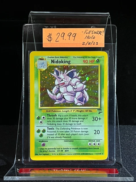 ✅ Nidoking Full Swirl Holo Pokemon Card 11/130 ✅ !! FAST SHIPPING !! ✅**