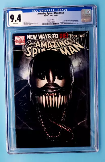 ☢️Amazing Spider-Man #569 Cgc 9.4☢️1St Appearance Of Anti-Venom☢️Key Issue☢️