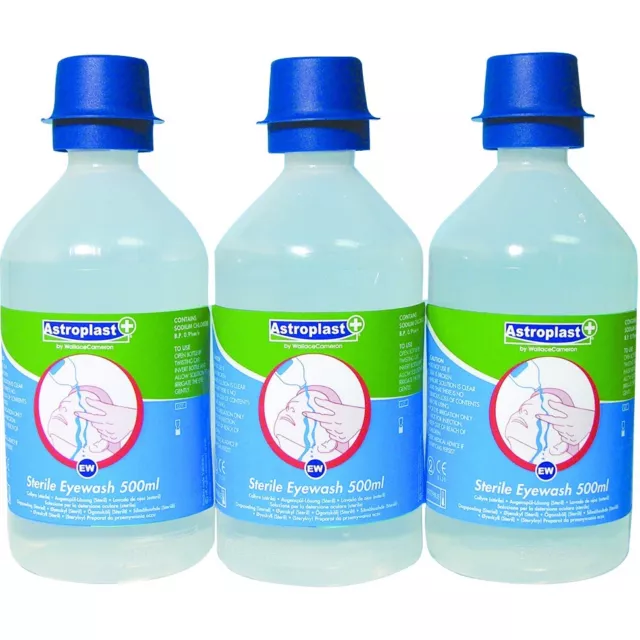 Astroplast Saline Eye Wash 500Ml Bottle Pack 3