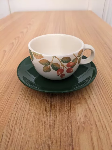 Cloverleaf Country Fruits Teacup & Saucer TG Green Pottery