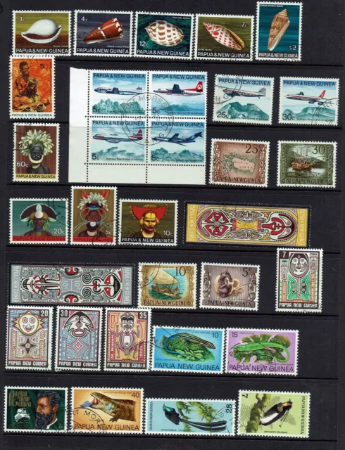 Papua New Guinea PNG .  Collection of 32 stamps , used