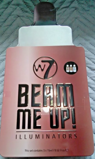 W7 Beam Me Up Illuminators 3x15ml Volcano Dynamite Supernova Evidenziatore liquido