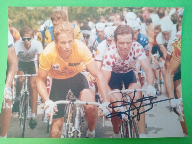 Photo Autographe Signée Bernard Hinault 10x8 - Tour De France Avec Présentoir Et Certificat