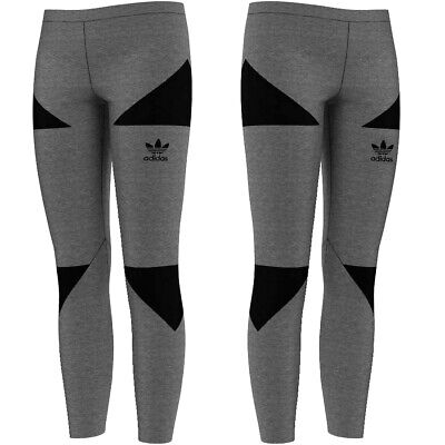 Adidas J Gonna Leggings Ragazza Cotone Pantaloni Stretto Logo Grau / Nero 152