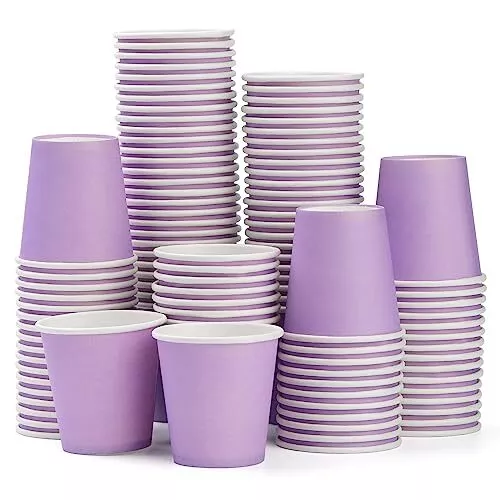 100 pack 3 oz Paper Cups, Disposable Bathroom Cups, Mouthwash Paper Cups, 3oz...