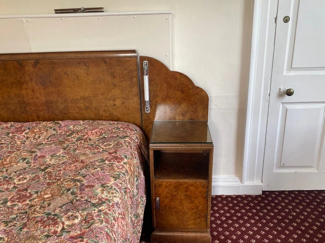 Stunning Art Deco Burr Walnut maple lined bedroom suite triple breakfront