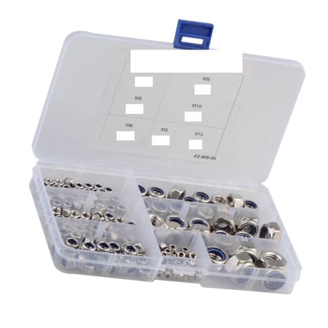 175 Pcs Kontermuttern Aus Rostfreiem Stahl Mit Nyloneinsatz Anti-lose
