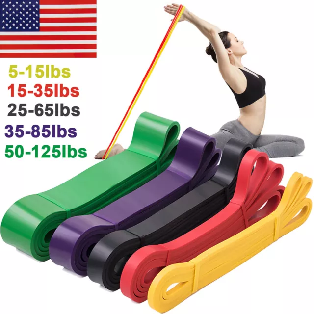 Resistance Bands Set 5 Loop for Man Woman Gym Exercise Pull up Fitness  Workout
