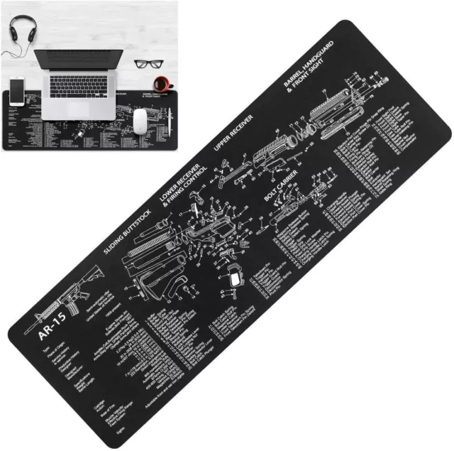 Extended Large High-Performance Anti-Fray Gaming Mouse Pad Computer Keyboard Mat