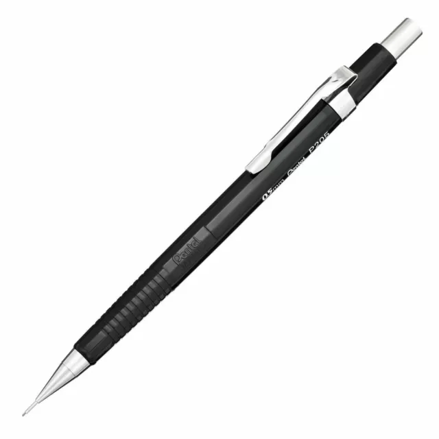 P205A Pentel Sharp Mechanical Drafting Pencil, 0.5mm, Black Barrel, Pack of 1
