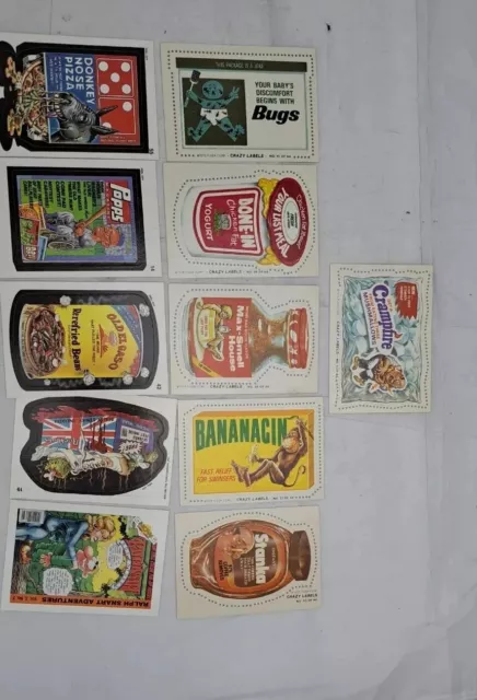 Lot of Cards Stickers 1979 Crazy Labels, 1991 Topps