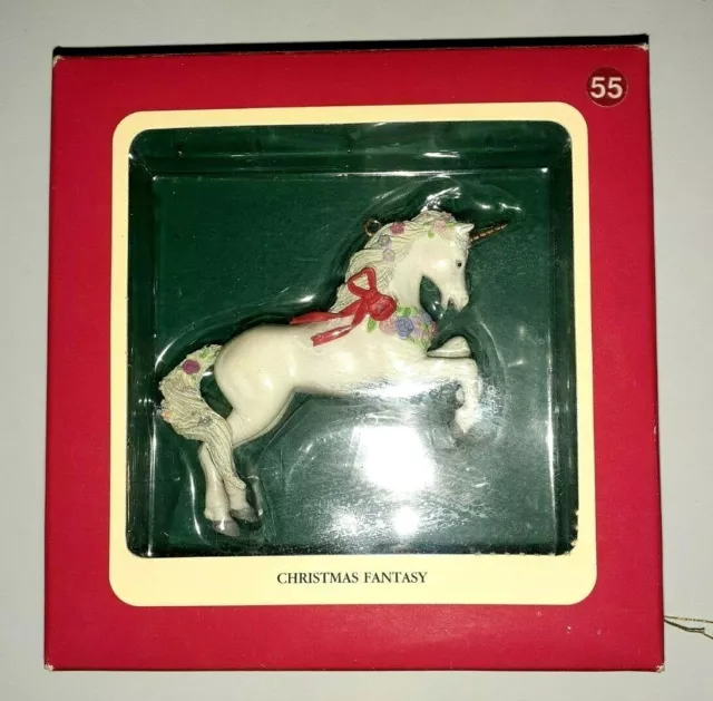 1991 Carlton Cards Heirloom Collection Christmas Fantasy Unicorn Ornament RARE