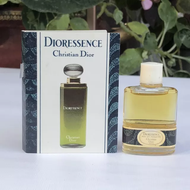 Vintage DIoressence Christian Dior EDT 10ml Mini Perfume + Rare Card Sample Vial
