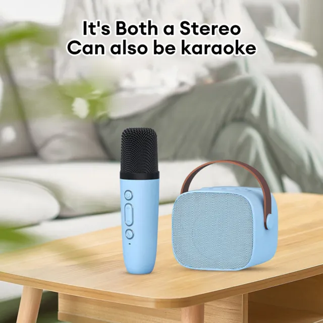 Mini Karaoke Machine Portable Bluetooth Speaker Wireless Microphone Music Player